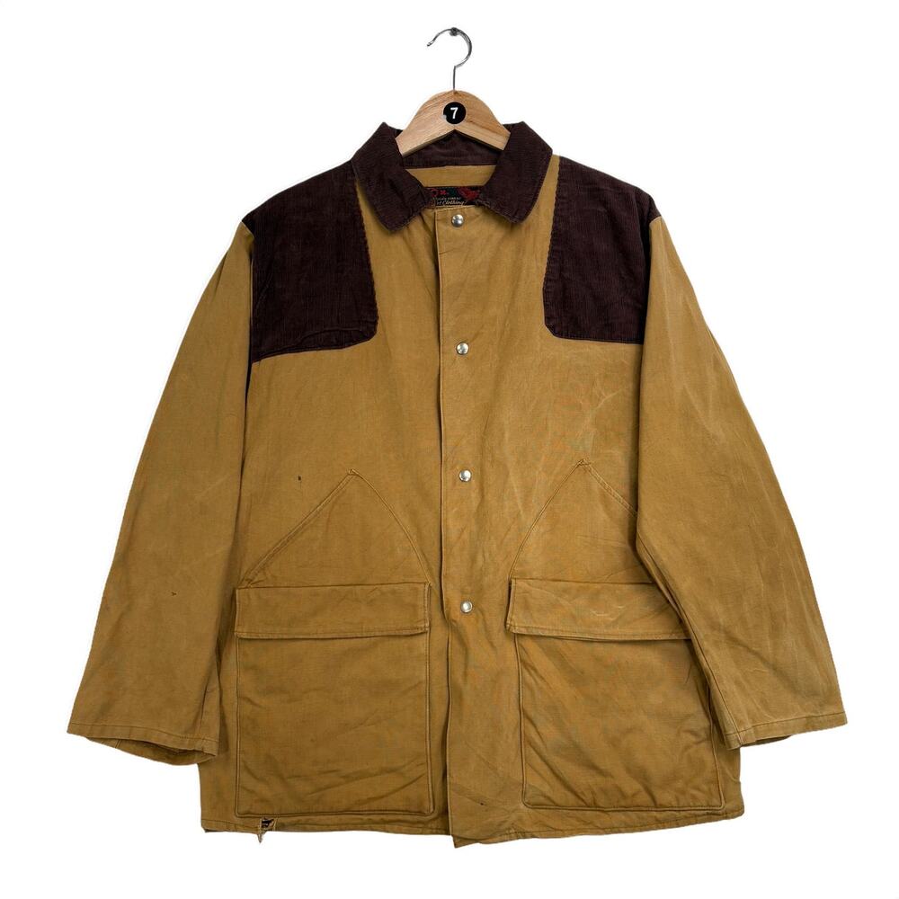 Vtg‎ 70s 10X America's Finest Hunting Jacket M Made in USA Corduroy Duck Canvas